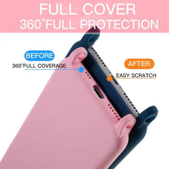 "Crossbody Phone Case with Lanyard Strap – Hands-Free Silicone Cover"
