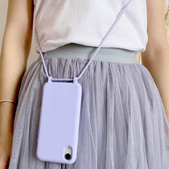 "Crossbody Phone Case with Lanyard Strap – Hands-Free Silicone Cover"