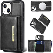 PULOKA iPhone 11 pro max Leather Wallet Case Cover with 5 in 1 Detachable Magnetic Wallet for iPhone 11 pro max - Black