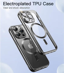 Magnetic Case [Support Magsafe Charger] Camera Lens Protector Full Protection TPU Shockproof Cover