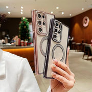 Luxury Diamond Case for Samsung  – Shockproof, Slim, Glitter Protective Cover with Camera Lens Protection
