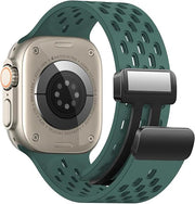 apple 42/44/45/49 mm استراب سيليكون مجناتيك لساعات