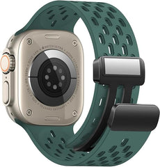 apple 42/44/45/49 mm استراب سيليكون مجناتيك لساعات