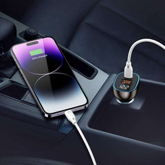 شاحن سيارة شفاف RCC-N21 بقوة 95 واط بتقنية PD3.0+QC3.0 مع شاشة رقمية - أسود