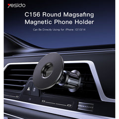 Universal 360 Degrees Adjustable Magnetic Suction Car Air Vent Phone Holder - YESIDO C156