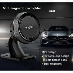 360 Rotating Adjustable Car Holder Universal Car Magnetic Phone Holder - yesido c60