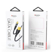 YESIDO 1.2M USB to Lighting Data Cable | USB to Type-C Nylon Braided 2.4A Fast Charging Data Cable - CA104