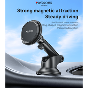 Rotation Telescopic Rod Design Bionic Magnetic Suction Cup Car Phone Holder - yesido c269