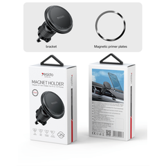 YESIDO C252 360 Rotation Strong Magnetic Suction Barb Lock Air Outlet Magnetic Car Phone Holder