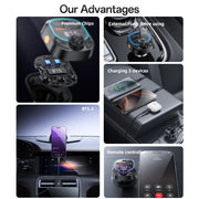 YESIDO Y70 BT5.3 Support Charging 3 Devices With Remote Controller BT & FM Transmittor Car Charger
