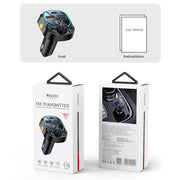 YESIDO Y70 BT5.3 Support Charging 3 Devices With Remote Controller BT & FM Transmittor Car Charger