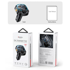 YESIDO Y70 BT5.3 Support Charging 3 Devices With Remote Controller BT & FM Transmittor Car Charger