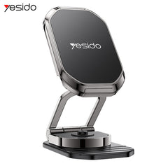 YESIDO 360 Rotation Zinc Alloy 6*N42 Magnets Foldable Magnetic Car Phone Holder - C222