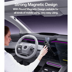 360 Rotation Foldable Clamp Arm Magnetic Vacuum Suction Cup Car Phone Holder Innovative Design - yesido c228