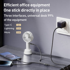 Yesido CA91 3A 3 in 1 USB to 8 Pin+USB-C/Type-C+Micro USB Aluminum Alloy Data Cable (Black)