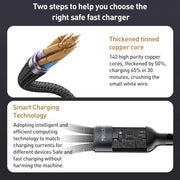 Yesido CA91 3A 3 in 1 USB to 8 Pin+USB-C/Type-C+Micro USB Aluminum Alloy Data Cable (Black)