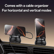 ⁧حامل هاتف Yesido C272 يدور 360 درجة في وحدة التحكم المركزية للسيارة (أسود)⁩