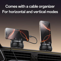 ⁧حامل هاتف Yesido C272 يدور 360 درجة في وحدة التحكم المركزية للسيارة (أسود)⁩