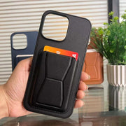Leather Case Cover With Card Slot Magnetic Card Holder Shockproof Case
