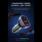 Recci 3 Ports Journey Transparent Car Charger RCC-N18