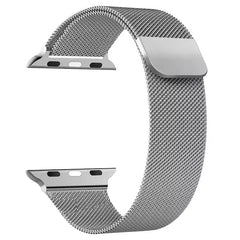 Stainless Steel Strap Band with Magnetic Closure for Apple Watch - silver
