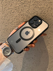 transperent magsafe with frame for iphone