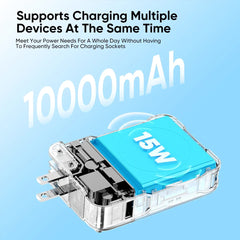 10000mAh 3-IN-1 Multifunctional Wireless Charging Power Bank VIDVIE PB7023