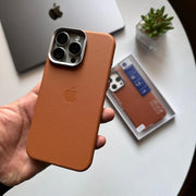 high quality leather case with camera stand for iphone