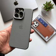 high quality leather case with camera stand for iphone