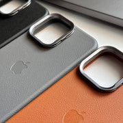 high quality leather case with camera stand for iphone