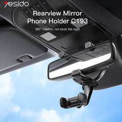 Car Rearview Mirror Using Phone Holder - Yesido C193
