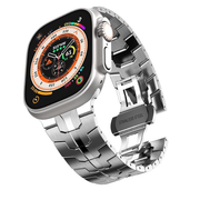 ساعة معدن مصمم بوصلات من الفولاذ المقاوم للصدأ لساعات ابل 42/44/45/49