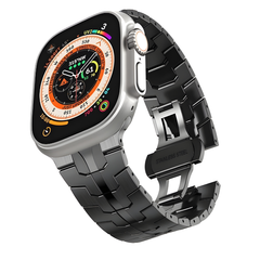 ساعة معدن مصمم بوصلات من الفولاذ المقاوم للصدأ لساعات ابل 42/44/45/49