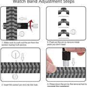 ساعة معدن مصمم بوصلات من الفولاذ المقاوم للصدأ لساعات ابل 42/44/45/49