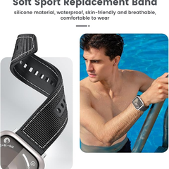 Sport Silicone Nylon Band Designed for Apple Watch Band 49mm 46mm 45mm 44mm 42mm