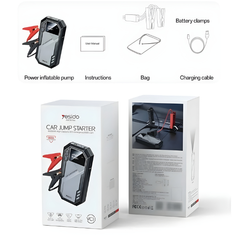 YESIDO VC11 Car Jump Starter and Portable Power Supply, 6000mAh Battery, 800A Current, Suitable for 12V Gasoline and Diesel Engines