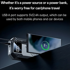 YESIDO VC11 Car Jump Starter and Portable Power Supply, 6000mAh Battery, 800A Current, Suitable for 12V Gasoline and Diesel Engines