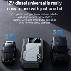 YESIDO VC11 Car Jump Starter and Portable Power Supply, 6000mAh Battery, 800A Current, Suitable for 12V Gasoline and Diesel Engines