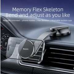 Bending Suction Cup Car Magnetic Holder - YESIDO C176