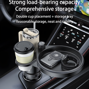 3 in 1 Car Multi-function Tray Water Cup Holder(Black) - yesido C180