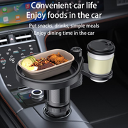 3 in 1 Car Multi-function Tray Water Cup Holder(Black) - yesido C180