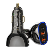 Recci 3 Ports Journey Transparent Car Charger RCC-N18