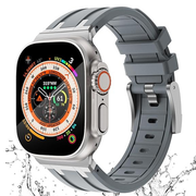 Luxury Metal Head Butterfly Buckle Silicone Band for Apple Watch