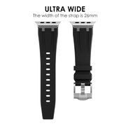 Luxury Metal Head Butterfly Buckle Silicone Band for Apple Watch