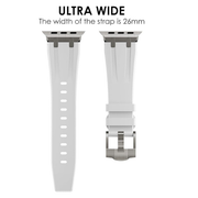 Luxury Metal Head Butterfly Buckle Silicone Band for Apple Watch