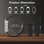 Leather Magnetic Buckle Design Strap For apple 42/44/45/49 mm