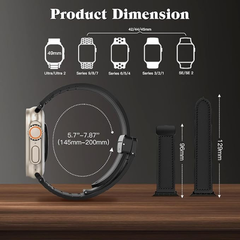 Leather Magnetic Buckle Design Strap For apple 42/44/45/49 mm