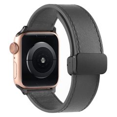 Leather Magnetic Buckle Design Strap For apple 42/44/45/49 mm