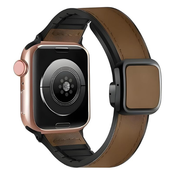 Leather Magnetic Clasp Strap for apple 42/44/45/49 mm