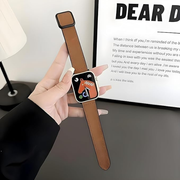 Leather Magnetic Clasp Strap for apple 42/44/45/49 mm